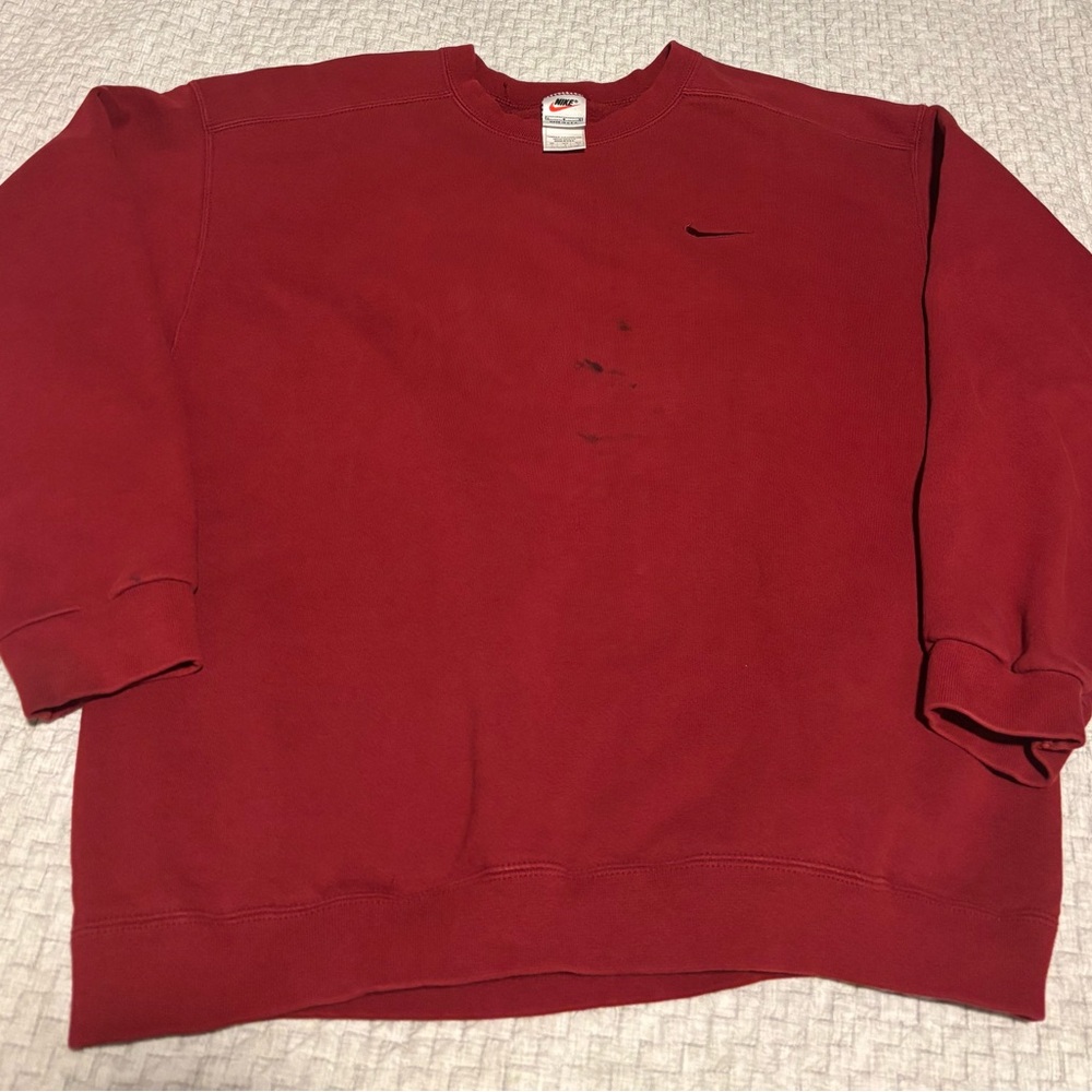 Vintage Nike White Tag Red Crewneck Sweatshirt Size L